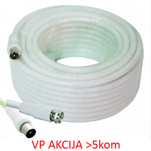 KABL-COAX-RG6/15 white (X553)** koaksialni kabl RG6 konektor F-male/IEC, conduct.18%, 6.5mm 15m slika 4