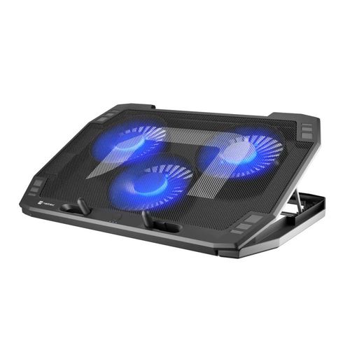 Natec NPL-1926 ORIOLE, Notebook Cooling Stand 17.3", 3x 12cm Fan, Fan Speed Control, Adjustable Tilt, LED Backlight, 2 USB Ports, Black slika 1