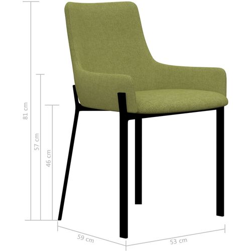 Blagovaonske stolice od tkanine 6 kom zelene slika 28