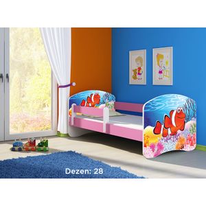 Deciji krevet ACMA II 180x80 + dusek 6 cm PINK28