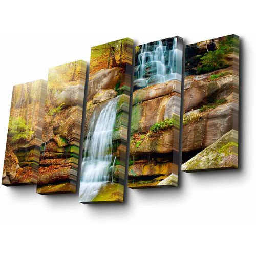 5PUC-034 Multicolor Decorative Canvas Painting (5 Pieces) slika 3