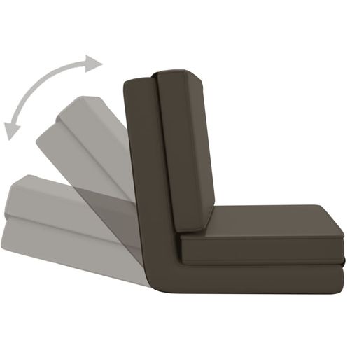 Sklopiva podna stolica od umjetne kože antracit slika 15