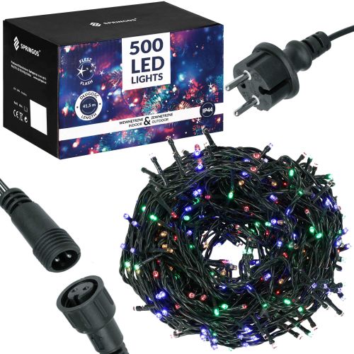 Springos set lampica za bor, flash, 500 LED, višebojna slika 2