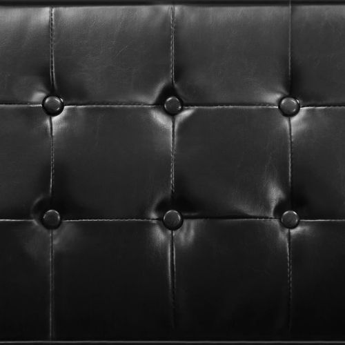 Fotelja od umjetne kože crna slika 38