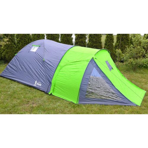 Enero Camp šator za 4 osobe 210 x 450 x 150 cm crno zeleni slika 10