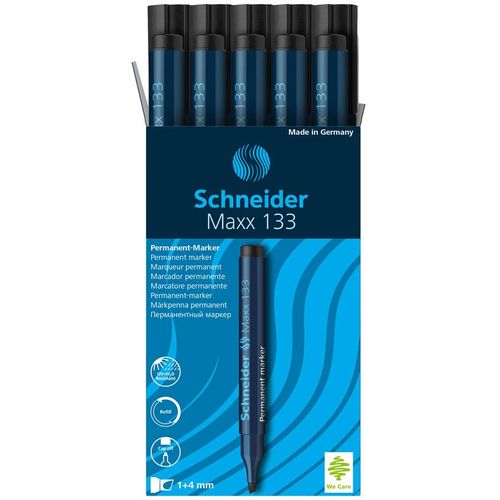 Flomaster Schneider, permanent marker, Maxx 133, 1-4 mm, crni slika 3