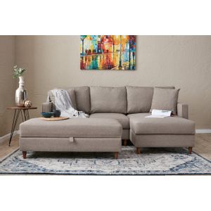 Atelier Del Sofa Kutna garnitura, Krem, Eva Right - Cream