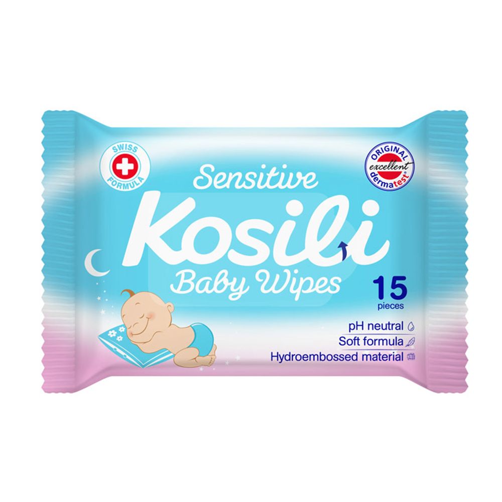 Kosili Baby vlažne maramice Plave 15kom slika 1