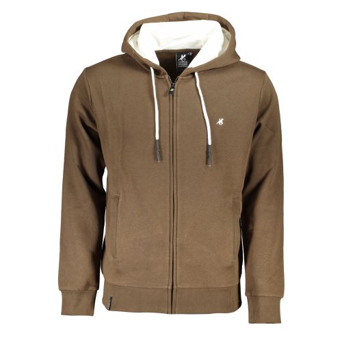 US GRAND POLO MEN'S BROWN ZIP SWEATSHIRT slika 1