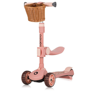 Lionelo Romobil sa LED svjetlima 2U1 Franky, Pink Rose