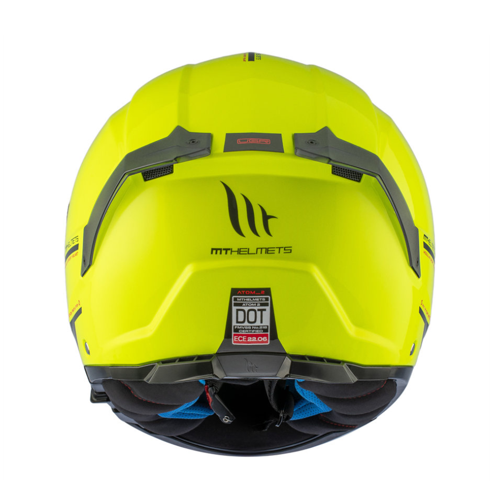 MT Helmets Atom 2 SV Solid A3 Gloss Flour Yellow slika 3