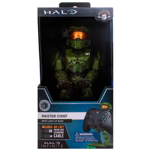 Halo Infinite Master Chief figure clamping bracket Cable guy with light 21cm slika 8