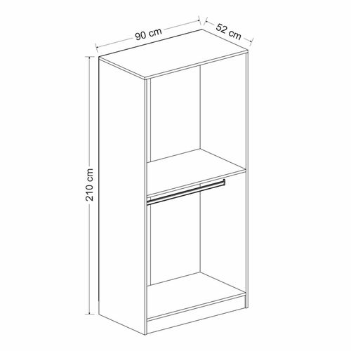 Woody Fashion Garderoba, Kale Plus Membrane Anthracite - 210 slika 8