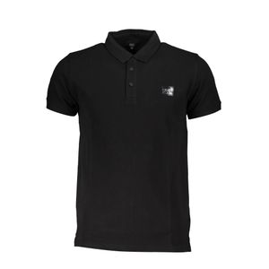 CAVALLI CLASS POLO SHORT SLEEVE MAN BLACK