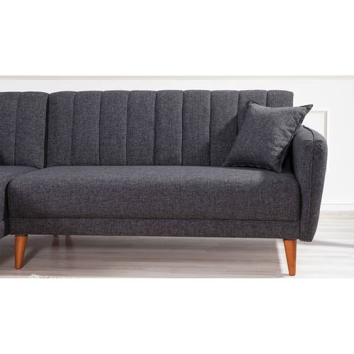 Atelier Del Sofa Aqua KÃ¶ÅŸe Levo-Tamno Siva Tamno Siva Ugao Sofa-Krevet slika 3