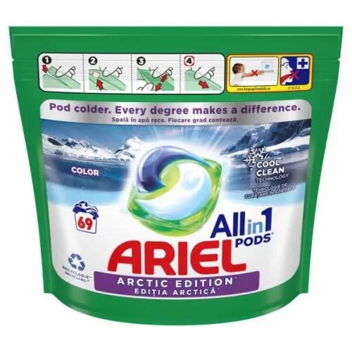 Ariel kapsule za pranje veša All in 1 Color Arctic Edition,69 kom, 69 pranja slika 1