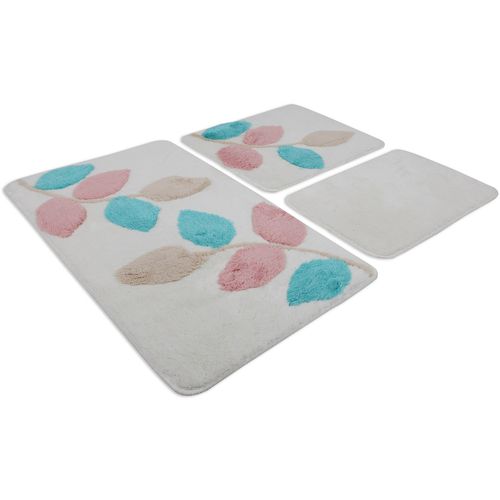 İnnovia - Ecru Multicolor Acrylic Bathmat Set (3 Pieces) slika 4