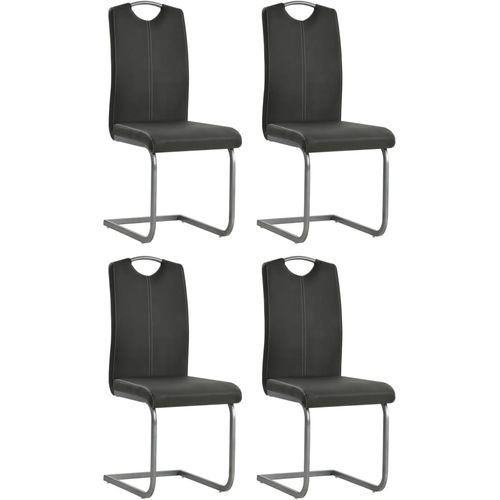 Konzolne blagovaonske stolice od umjetne kože 4 kom sive slika 18