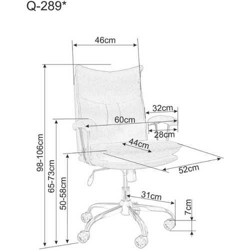 Uredska stolica Q-289 - Tkanina slika 6