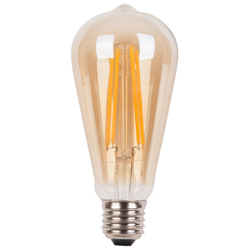 Green Tech LED filament žarulja 4W, 2300K, E27, AC220V, ST64, amber, dimabilna slika 1