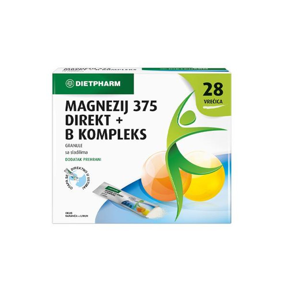 Dietpharm Magnezij 375 + B Kompleks A28 slika 1