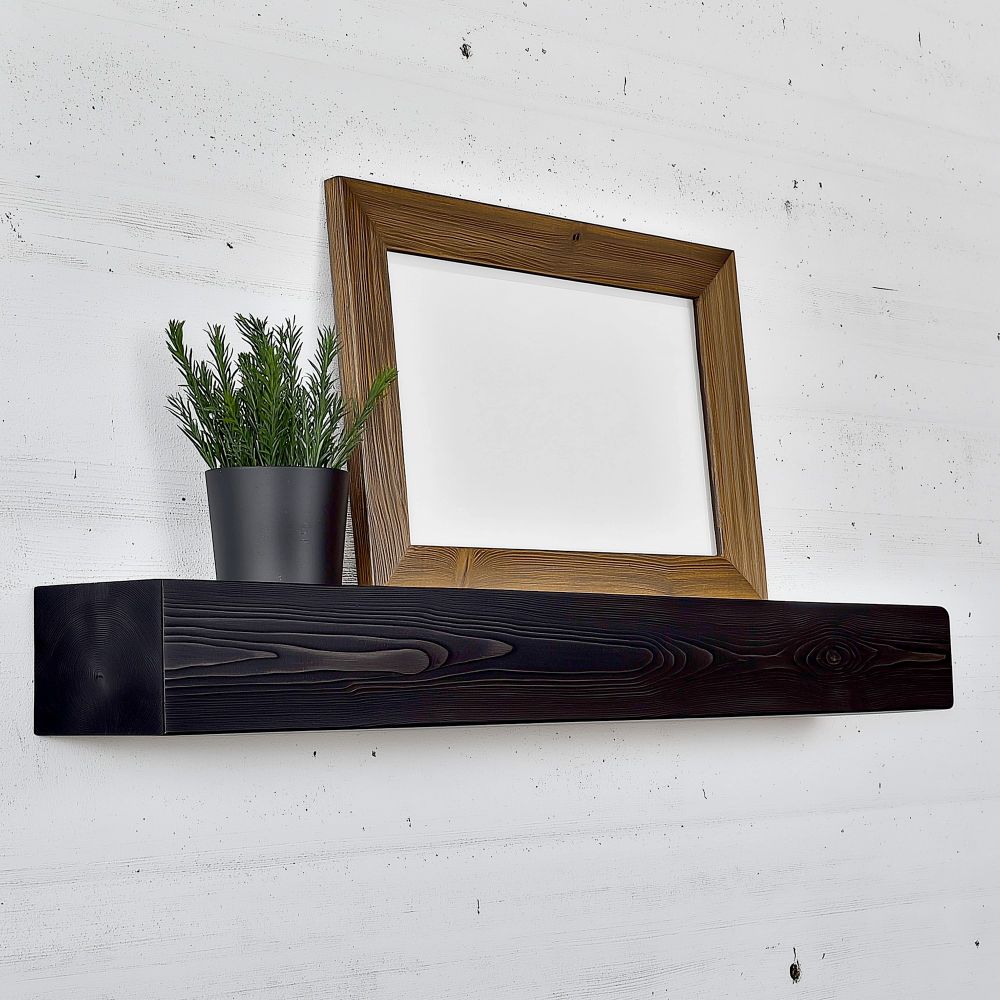 Raf286 Black Decorative Wooden Wall Shelf slika 5