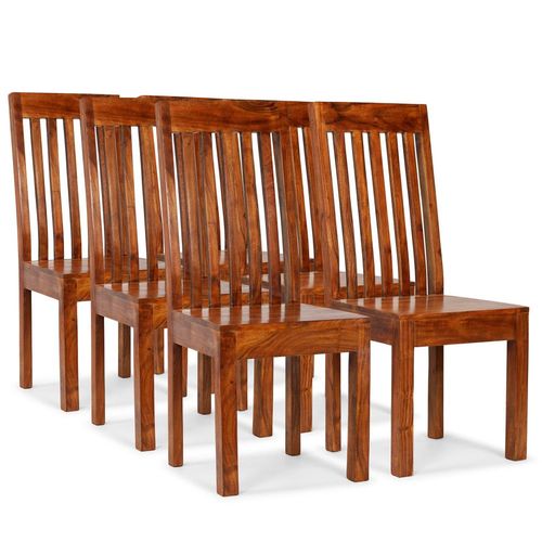 Blagovaonske stolice od masivnog drva i šišama 6 kom moderne slika 18