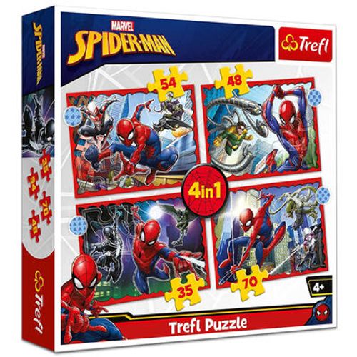TREFL puzzle Spiderman, 4u1 (35,48,54,70) 34384 slika 1