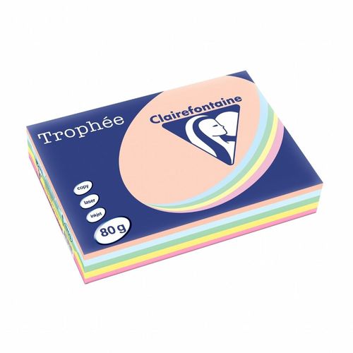 Clairefontaine papir Trophee pastelni mix (5 boja) A4/80gr 1/500  slika 1