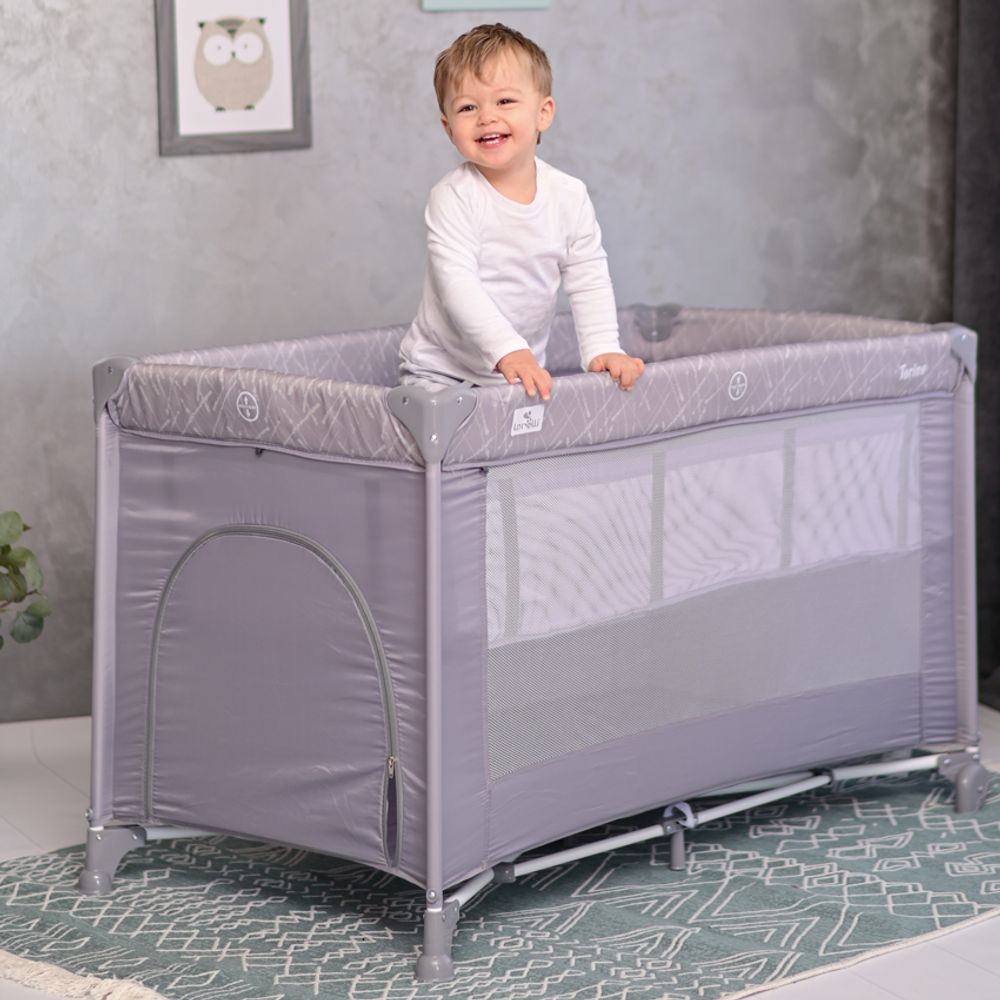 Lorelli Vikend krevetac Torino, Grey Striped Elements - 2 Nivoa slika 8