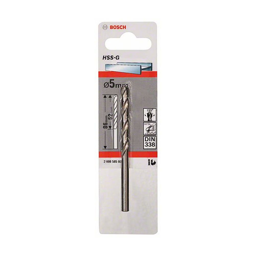 BOSCH Burgija HSS-G 5.0 mm slika 2