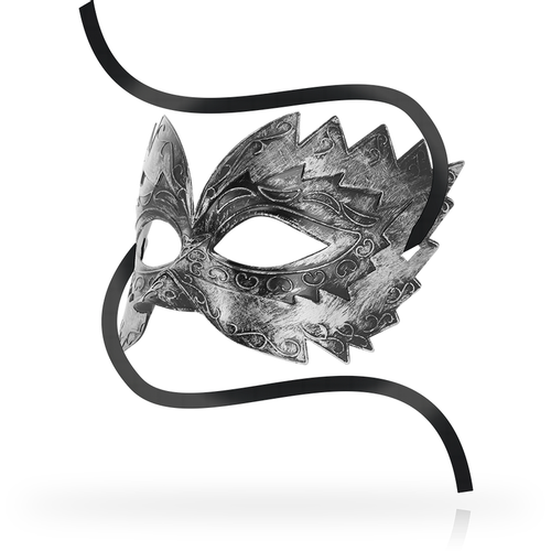 OHMAMA venecijanska maska za oči srebrna slika 2
