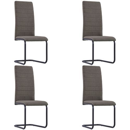 Konzolne blagovaonske stolice od tkanine 4 kom smeđe-sive slika 17