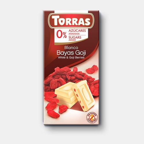 Torras Bijela čokolada s goji bobicama bez glutena 75 g slika 1