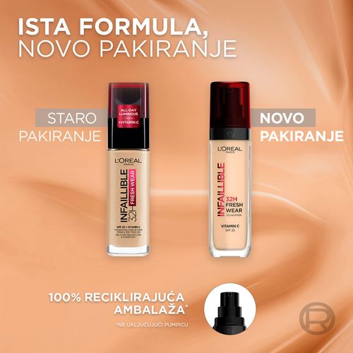 L'Oreal Paris Infaillible Tekući puder 235 Honey slika 3