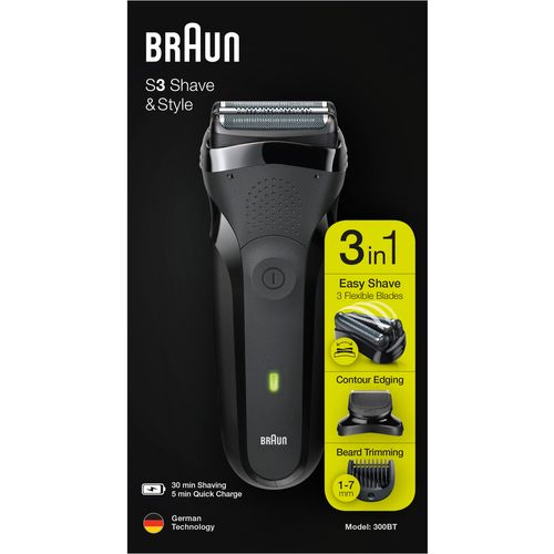 Braun brijaći aparat 300BT crni (3U1) slika 2