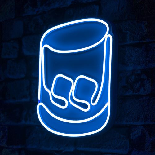 Wallity Ukrasna plastična LED rasvjeta, Whiskey Old Fashioned - Blue slika 8