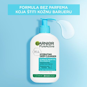 Garnier Pure Active Hydrating Deep Cleanser Gel za čišćenje lica 250 ml