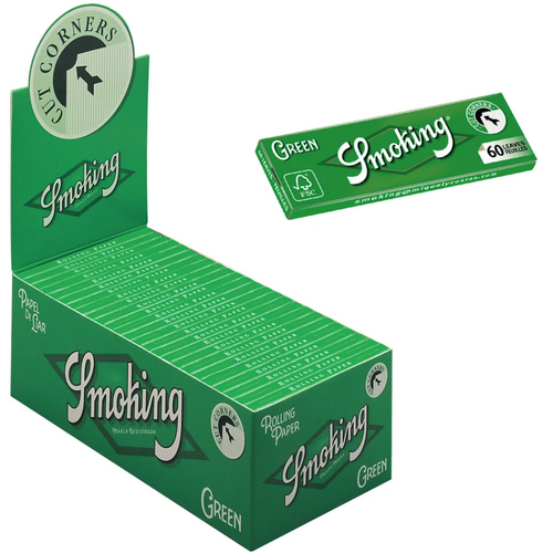 SMOKING papirići za motanje kratki zeleni / Cijela kutija 50 komada slika 1