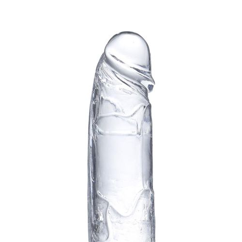 Glazed realistični prozirni dildo s testisima 18cm ili 22cm slika 11