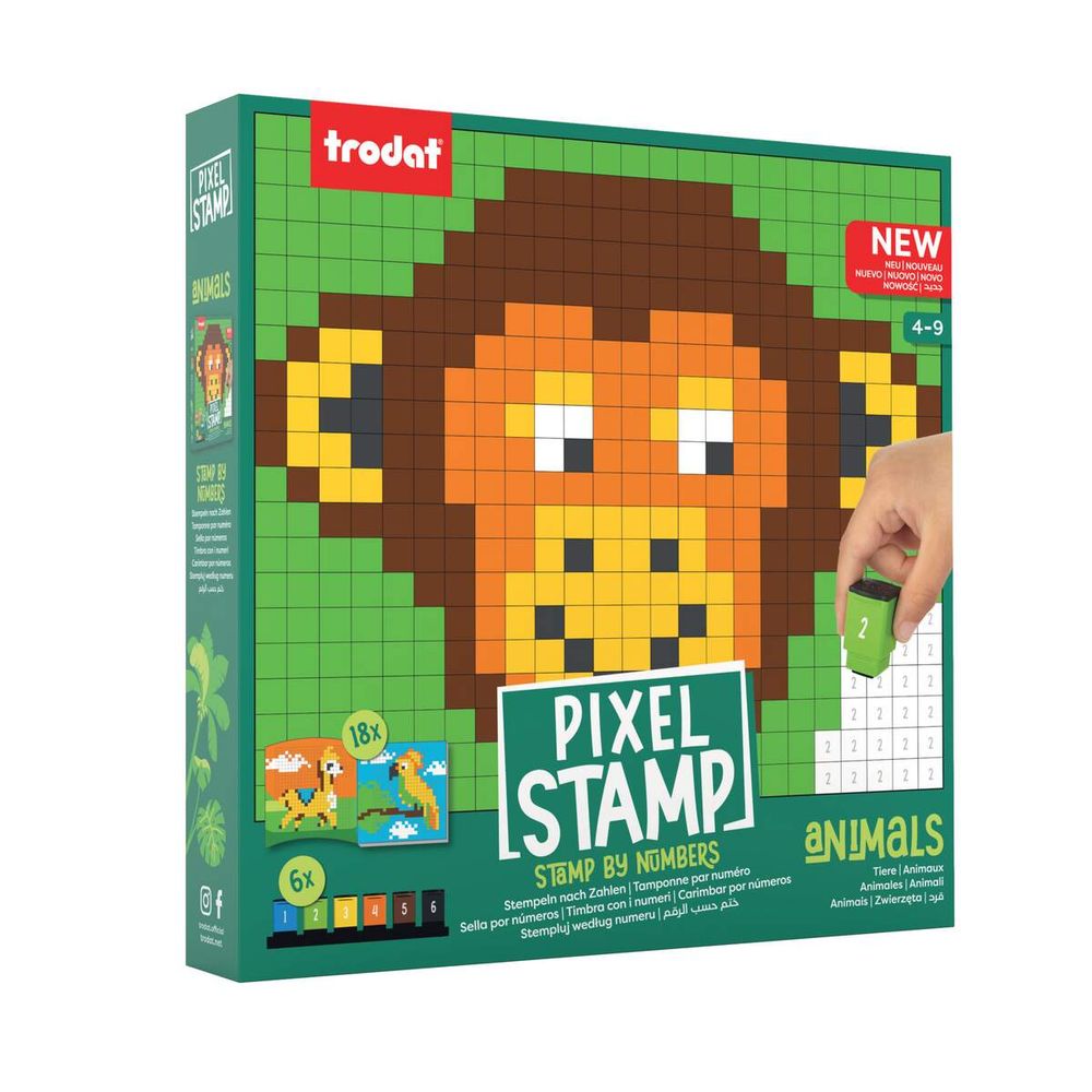 Trodat Pixel Stamp, edukativna igra sa pečatima, životinje slika 1