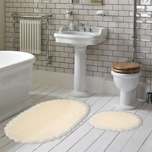 Set Kupatilskih Tepiha Zara - Krem (2 Komada)