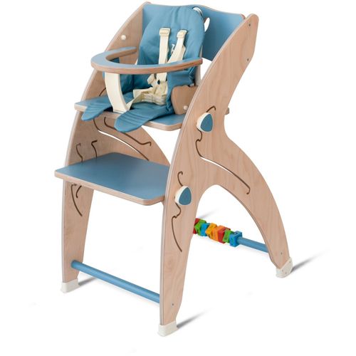 QuarttoLino 7u1 dječja stolica za bebe i djecu plava sa volanom slika 10