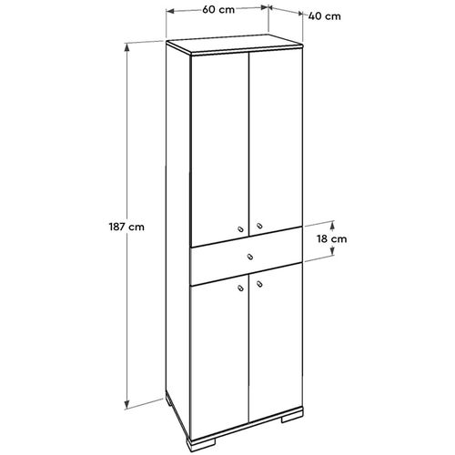 ADR-441-PP-1 White Multi Purpose Cabinet slika 10