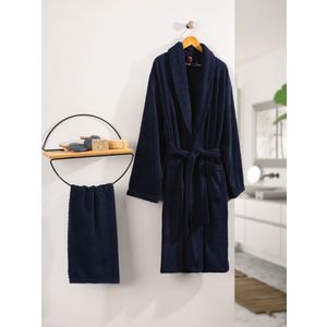 Deluxe - Dark Blue Dark Blue Bathrobe Set