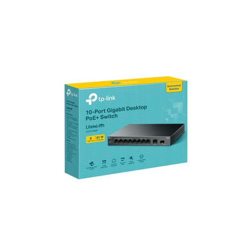 TP-LINK LS1210GP 10-port Gigabit mrežni prekidač s 8-Port PoE+ slika 4