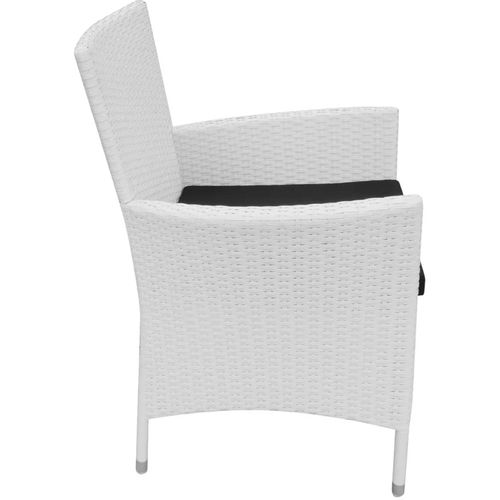 Vrtne stolice 2 kom s jastucima poliratan krem bijele slika 16