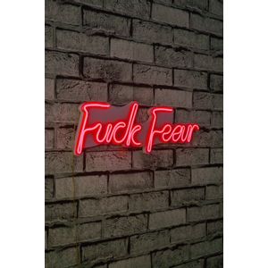 Wallity Ukrasna plastična LED rasvjeta, Fuck Fear - Red