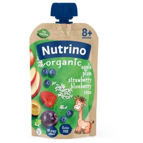 Nutrino Organski pauč jabuka, šljiva, jagoda, borovnica  100g slika 1