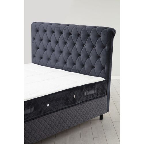 Sonata Set 120 x 200 v3 - Anthracite Anthracite Single Mattress, Base & Headboard slika 2